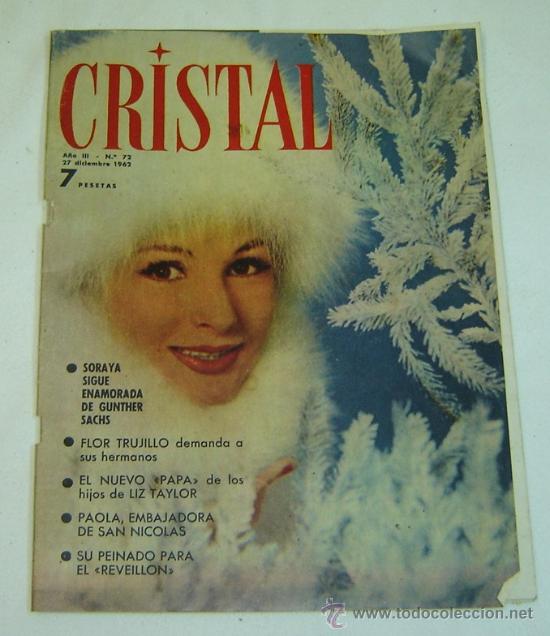 Coleccionismo de Revistas y Peri&oacute;dicos: REVISTA CRISTAL -A&Ntilde;O III- N&ordm; 72- 27 DICIEMBRE 1962