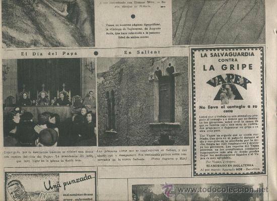 Collection Magazines and Newspapers: LA VANGUARDIA. 14-02-1935.DERRIBAN LAS PRIMERAS CASAS CON VENTANALES GOTICOS EN SALLENT. EL BAGES.