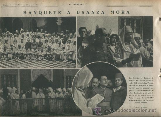Collezionismo di Riviste e Giornali: LA VANGUARDIA A&Ntilde;O 1935 LA GUERRA DEL CHACO PROTECTORADO DE MARRUECOS TETUAN BANQUETE LISTERINE