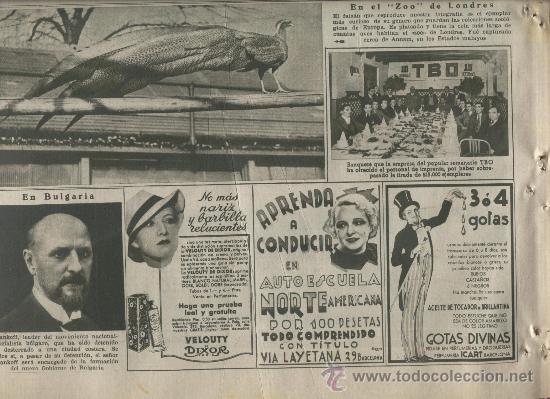Coleccionismo de revistas y peri&oacute;dicos: LA VANGUARDIA 1935 PUBLICIDAD DE AUTOESCUELA 215000 EJEMPLARES DEL TBO T.B.O. BEGO&Ntilde;A