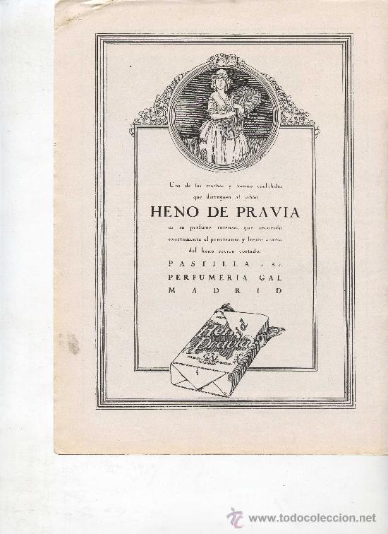 Collection Magazines and Newspapers: HENO DE PRAVIA - HOJA DE PUBLICIDAD DE LA REVISTA BLANCO Y NEGRO -