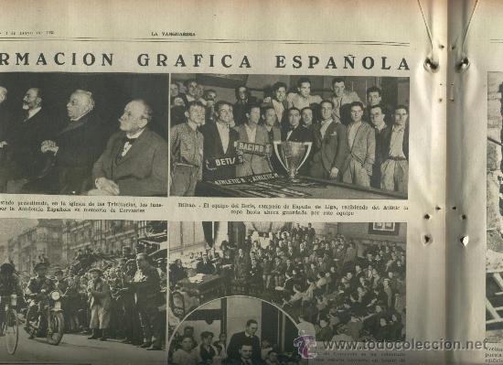 Coleccionismo de Revistas y Peri&oacute;dicos: 1935. INCENDIO EN NUEVA YORK VACUUM OIL EL BETIS GANA LA LIGA DE FUTBOL COCHE CHRYSLER