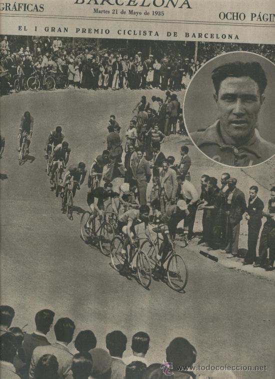 Coleccionismo de revistas y peri&oacute;dicos: LA VANGUARDIA. 21-05-1935. CICLISMO. PRIMER GRAN PREMIO CICLISTA DE BARCELONA.