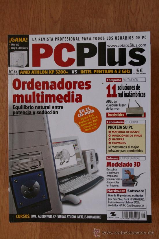 Coleccionismo de revistas y peri&oacute;dicos: REVISTA PC PLUS JULIO/AGOSTO 2003 N&ordm; 75