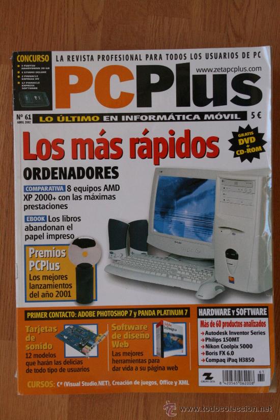 Coleccionismo de revistas y peri&oacute;dicos: REVISTA PC PLUS ABRIL 2002 N&ordm; 61