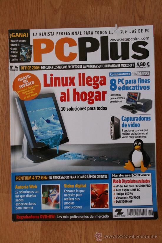 Coleccionismo de revistas y peri&oacute;dicos: REVISTA PC PLUS SEPTIEMBRE 2003 N&ordm; 76