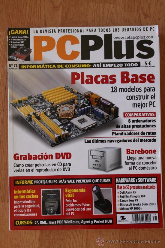 Collectionnisme de Revues et Journaux: REVISTA PC PLUS MARZO 2003 N&ordm; 71