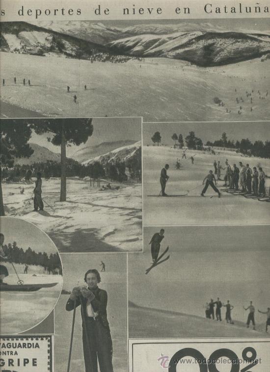 Coleccionismo de revistas y peri&oacute;dicos: 1934 CENTRE EXCURSIONISTA DE CATALUNYA ESTACION DE ESQUI LA MOLINA HOCKEY FEMENINO VIGO