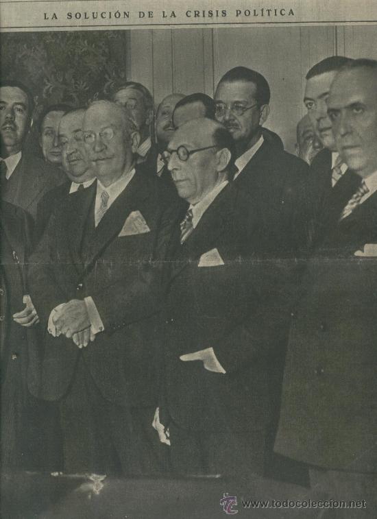 Colecionismo de Revistas e Jornais: LA VANGUARDIA 1934 DIMITE LERROUX RICARDO SAMPER COMPANYS EN UNA MANIFESTACION ANTIFASCISTA EN BCN