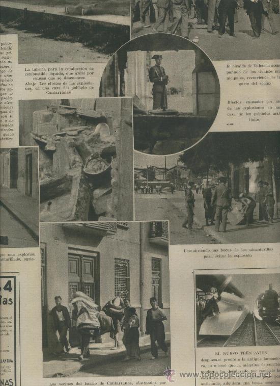 Coleccionismo de Revistas y Peri&oacute;dicos: COCHES CHRYSLER 1934 TABACO PUROS HUMO AZUL EXPLOSION EN EL BARRIO DE CANTARRANAS EN VALENCIA