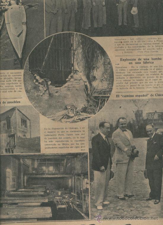 Colecionismo de Revistas e Jornais: LA VANGUARDIA A&Ntilde;O 1934 COCHES CAMION FORD INCENDIO EN LERIDA FABRICA DE MUEBLES.LA FRANSA