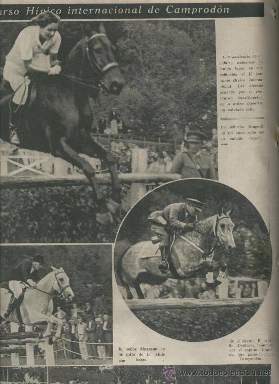Coleccionismo de Revistas y Peri&oacute;dicos: LA VANGUARDIA A&Ntilde;O 1934 EL II CONCURSO HIPICO INTERNACIONAL DE CAMPRODON MARSANS URQUIZA HIPICA