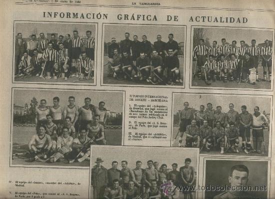 Collezionismo di Riviste e Giornali: PERIODICO A&Ntilde;O 1934 II TORNEO INTERNACIONAL DE HOCKEY TERRASSA ATHLETIC DE BILBAO DE MADRID TARRASA