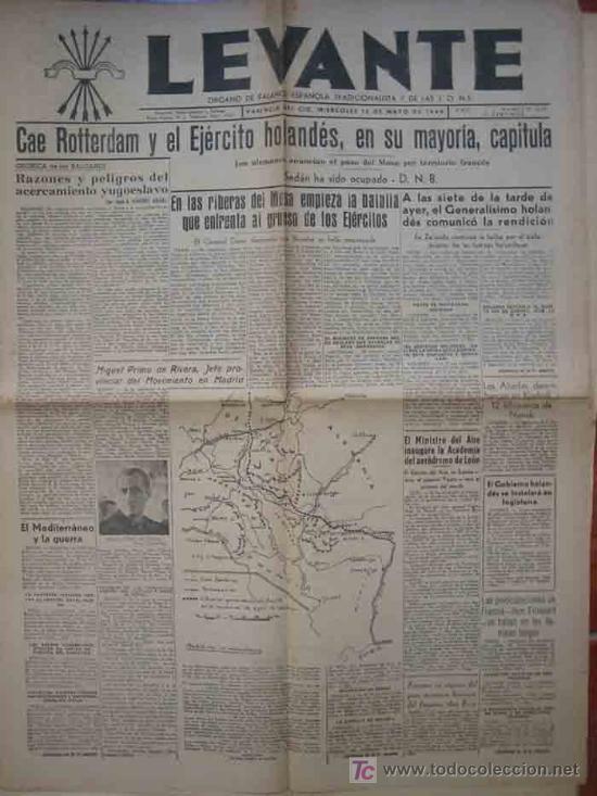 levante nº339. jueves 15 mayo 1940. noticias de - Compra venta en  todocoleccion