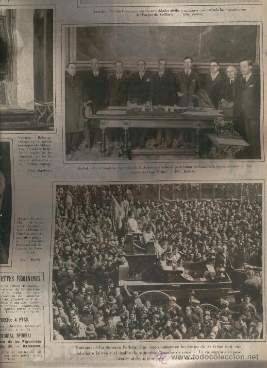 Coleccionismo de Revistas y Peri&oacute;dicos: LA VANGUARDIA 1933 CABALGATA FALLERA FALLAS ROBO EN ALDAYA ALDAIA CLUC CICLISTA SANT MARTI PROVENSAL