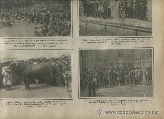 Coleccionismo de Revistas y Peri&oacute;dicos: VANGUARDIA A&Ntilde;O 1932 FOTOS DE CAMPRODON NUEVO QUIOSCO EN GUERNICA GANADO EN GUERCHO BILBAO