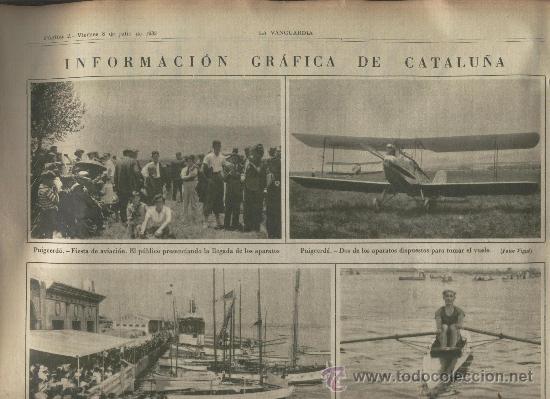 Coleccionismo de Revistas y Peri&oacute;dicos: VANGUARDIA 1932 CUMBRE DEL NARANCO EN OVIEDO FIESTA DE LA AVIACION EN PUIGCERDA CERDA&Ntilde;A