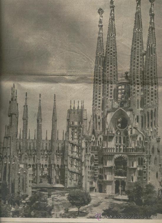 Coleccionismo de Revistas y Peri&oacute;dicos: LA VANGUARDIA 1932 TEMPLO DE LA SAGRADA FALMILIA DE GAUDI EN BARCELONA