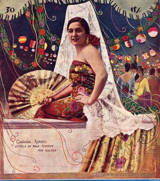 Sammeln von Zeitschriften und Zeitungen: CUSTODIA ROMERO 1926 BAILARINA PORTADA REVISTA