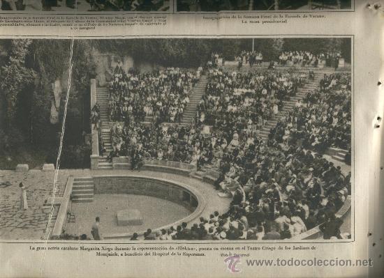 Colecionismo de Revistas e Jornais: LA VANGUARDIA 1932 MARGARITA XIRGU REPRESENTA ELEKTRA. TEATRE GREC DE BARCELONA.