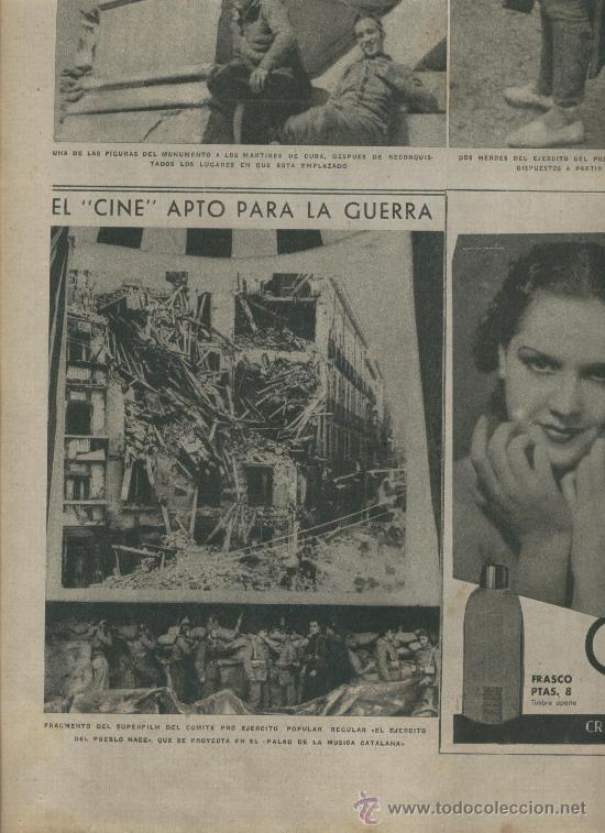 Coleccionismo de Revistas y Peri&oacute;dicos: LA VANGUARDIA. GUERRA CIVIL 1937 CINE EL EJERCITO DEL PUEBLO NACE  PALAU DE LA MUSICA MORTERO ARMAS