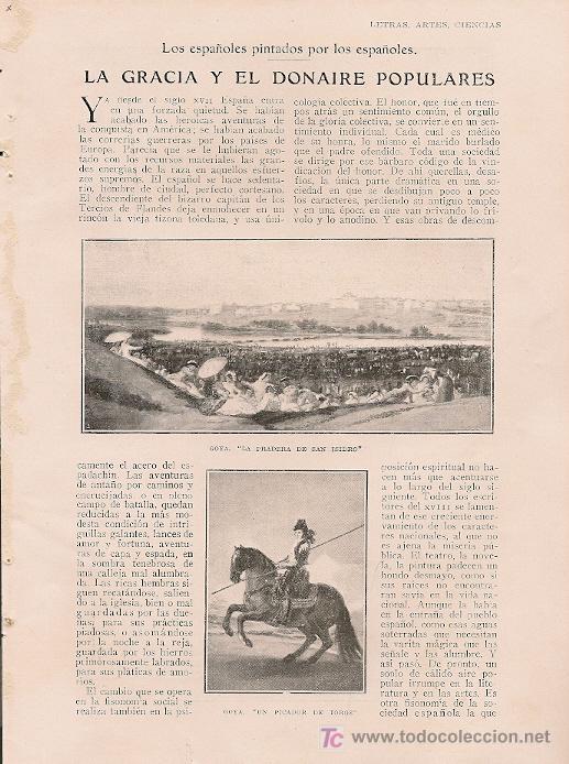 Sammeln von Zeitschriften und Zeitungen: Los espa&ntilde;oles pintados por los espa&ntilde;oles / Art&iacute;culo de &Aacute;ngel Guerra * GOYA *- 1929