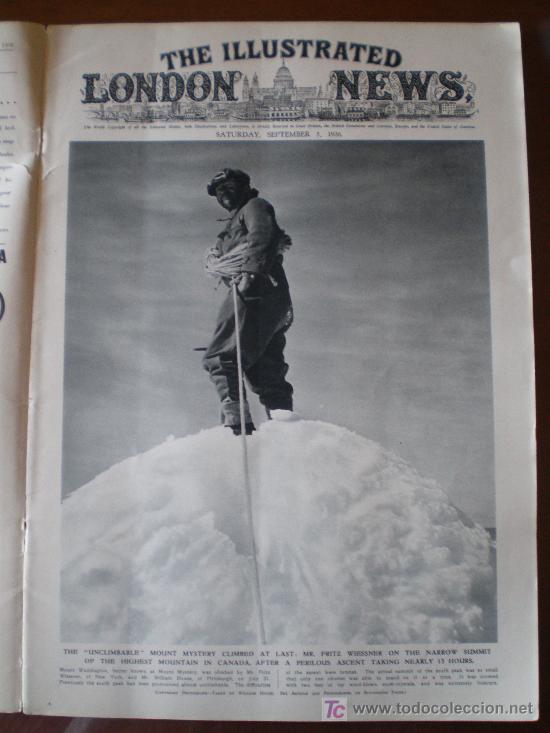 Coleccionismo de revistas y peri&oacute;dicos: THE ILLUSTRATED LONDON NEWS N&ordm; 5081 (05/09/36) GUERRA CIVIL IRUN SOMOSIERRA LEGION ZARAGOZA BADAJOZ