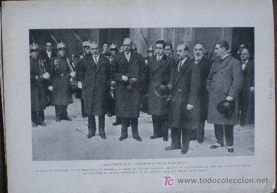 Sammeln von Zeitschriften und Zeitungen: RECORTE DE PRENSA: 1932 - PRESIDENTE DEL CONGRESO SR. BESTEIRO Y PRESIDENTE DE LA REPUBLICA