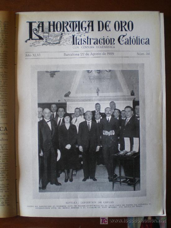 Coleccionismo de revistas y peri&oacute;dicos: LA HORMIGA DE ORO N&ordm; 34 (22/08/29) TOLEDO SEVILLA BADALONA BARCELONA CORU&Ntilde;A PAVIA ESTEVALIZ SANTANDE
