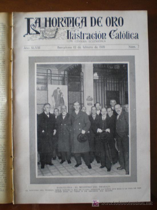 Coleccionismo de revistas y peri&oacute;dicos: LA HORMIGA DE ORO N&ordm; 7 (12/02/31) GRANADA BARCELONA PLANES HUESCA ESPLUGAS PERI BOIX BARACALDO
