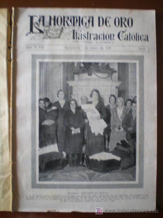 Coleccionismo de revistas y peri&oacute;dicos: LA HORMIGA DE ORO N&ordm; 1 (01/01/31) REINA VICTORIA LOTERIA VALENCIA VILLORES SAN CUGAT SEVILLA RANCIG