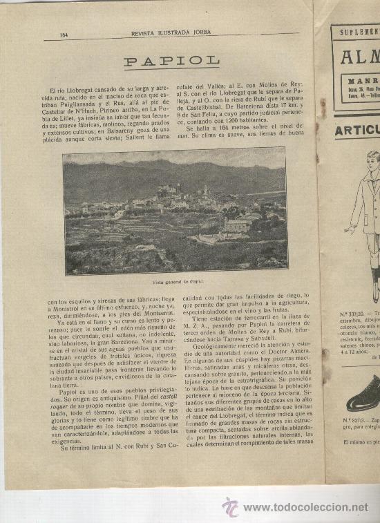 Collezionismo di Riviste e Giornali: REVISTA JORBA.214.ANY 1927.MARIANO VAYREDA.LITERATURA.LA PUNYALADA.FOTOS DEL PAPIOL.SEPULCRES.