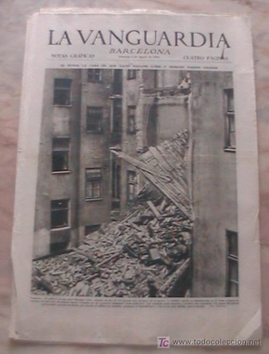 Collezionismo di Riviste e Giornali: ANTIGUO DIARIO LA VANGUARDIA BARCELONA NOTAS GRAFICAS CUATRO PAGINAS 4 DE AGOSTO DE 1935