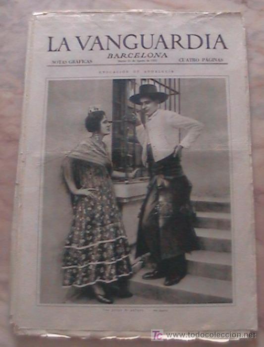 Collezionismo di Riviste e Giornali: ANTIGUO DIARIO LA VANGUARDIA BARCELONA NOTAS GRAFICAS CUATRO PAGINAS 25 DE AGOSTO DE 1931
