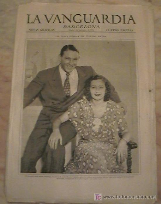 Collezionismo di Riviste e Giornali: ANTIGUO DIARIO LA VANGUARDIA BARCELONA NOTAS GRAFICAS CUATRO PAGINAS 3 DE SEPTIEMBRE DE 1932