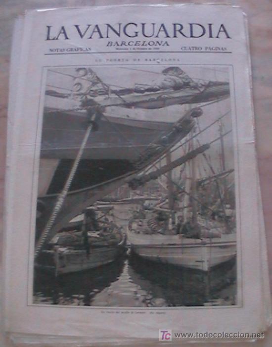 Collezionismo di Riviste e Giornali: ANTIGUO DIARIO LA VANGUARDIA BARCELONA NOTAS GRAFICAS CUATRO PAGINAS 1 OCTUBRE DE 1930