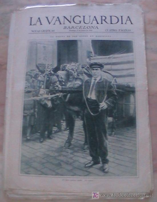 Collezionismo di Riviste e Giornali: ANTIGUO DIARIO LA VANGUARDIA BARCELONA NOTAS GRAFICAS CUATRO PAGINAS 19 DE ENERO DE 1930