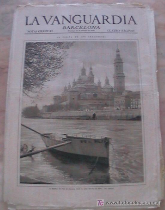 Collezionismo di Riviste e Giornali: ANTIGUO DIARIO LA VANGUARDIA BARCELONA NOTAS GRAFICAS CUATRO PAGINAS 12 DE OCTUBRE DE 1930