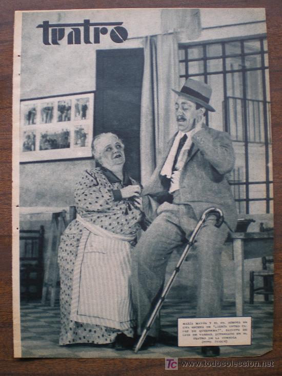 Sammeln von Zeitschriften und Zeitungen: RECORTE DE PRENSA 1933 - FOTOGRAFIA DE MARIA MAYOR Y SR. SOMOZA (TEATRO) (MUERTE DE PEDRO SEPULVEDA)