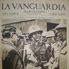 Coleccionismo de Revistas y Periódicos: LA VANGUARDIA 23 MAYO 1936 POBLET-BARCELONA. Lote 12975766
