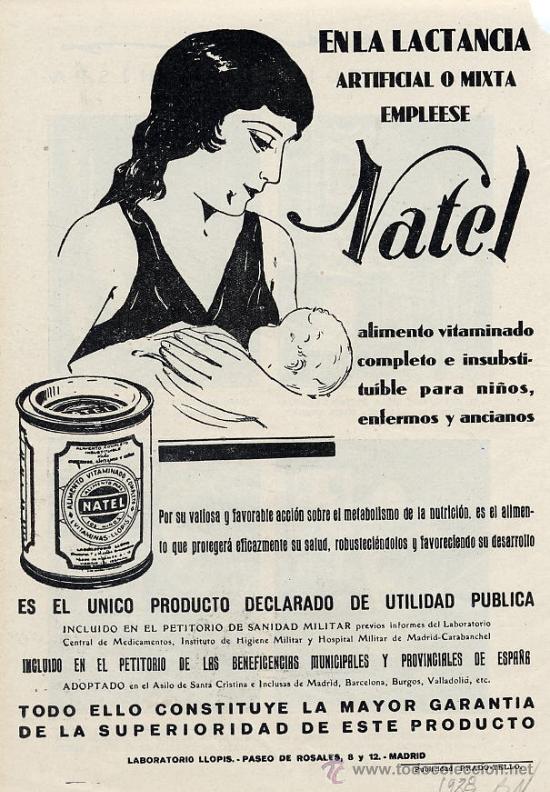 Collection Magazines and Newspapers: NATEL 1928 ALIMENTO INFANTIL HOJA REVISTA