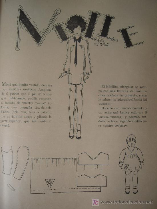 Collection Magazines and Newspapers: Patr&oacute;n vestido de mu&ntilde;eca - Cosm&oacute;polis, 1928