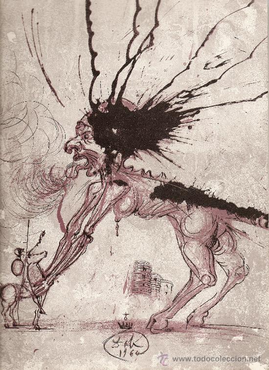 Coleccionismo de Revistas y Peri&oacute;dicos: A&Ntilde;O 1965 DON QUIJOTE DE LA MANCHA CERVANTES DIBUJO PINTURA ILUSTRADO POR SALVADOR DALI
