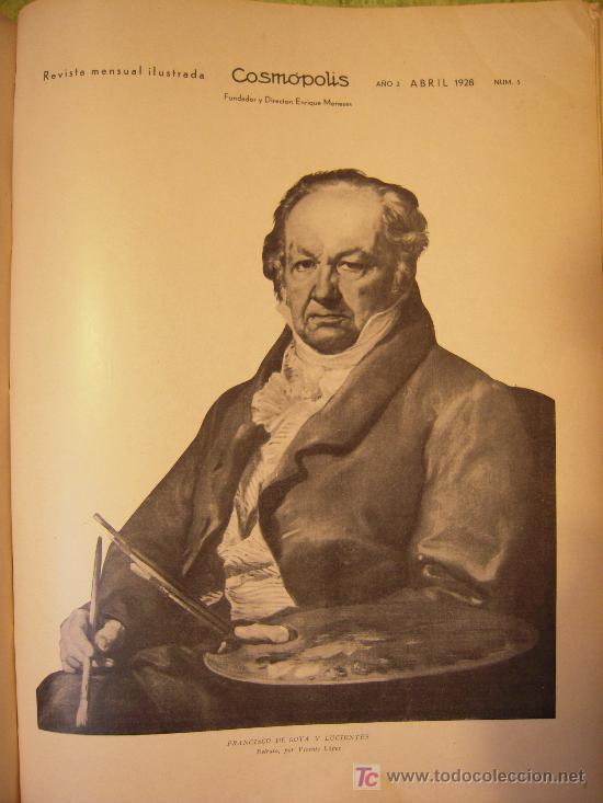 Colecionismo de Revistas e Jornais: Sobre Francisco de Goya y Lucientes -  Cosm&oacute;polis,  1928
