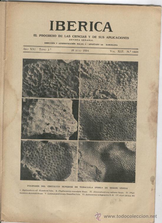 Collection Magazines and Newspapers: REVISTA IBERICA 1035 ANY 1934 POLIPERS DE TORALLOLA POBLA DE SEGUR LLEIDA TALARN TREMP