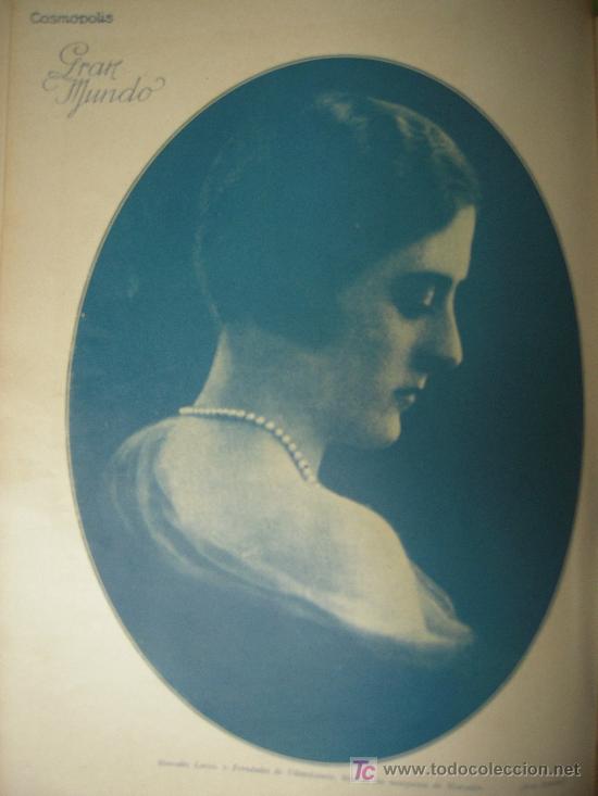Coleccionismo de revistas y peri&oacute;dicos: Imagen de Mercedes Larios y Fern&aacute;ndez de Villavicencio (foto Zocolle)  - Revista Cosm&oacute;polis, 1928