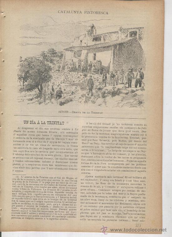 Collection Magazines and Newspapers: REVISTA CATALUNYA ARTISTICA 23 ANY 1900 ERMITA DE LA TRINITAT DE SITGES SOLER TASIS POLLENSA