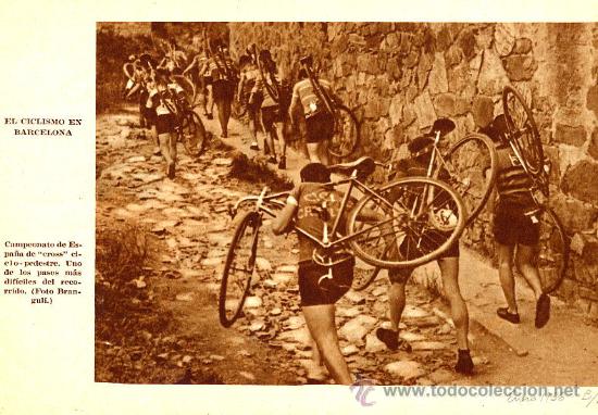 Coleccionismo de revistas y peri&oacute;dicos: CICLISMO 1936  CROSS BARCELONA HOJA REVISTA