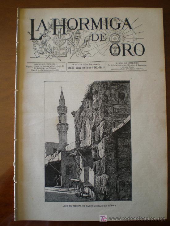 Coleccionismo de revistas y peri&oacute;dicos: LA HORMIGA DE ORO n&ordm; 6 (08/02/02) CUCUFATE DEL VALLES TRIPOLI LIBIA EDUARDO VII TRANSVAAL
