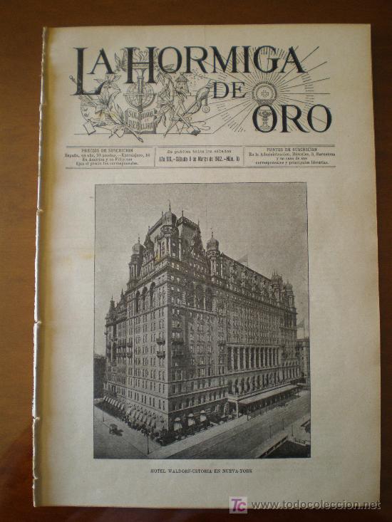 Coleccionismo de revistas y peri&oacute;dicos: LA HORMIGA DE ORO N&ordm; 10 (08/03/02) WASHIGTON PRUSIA NAVY NEW YORK WALDORF-ASTORIA